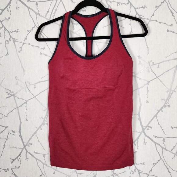 Lululemon Fuchsia Pink Seamless Ebb & Flow Racerback Tank - Picture 2 of 4